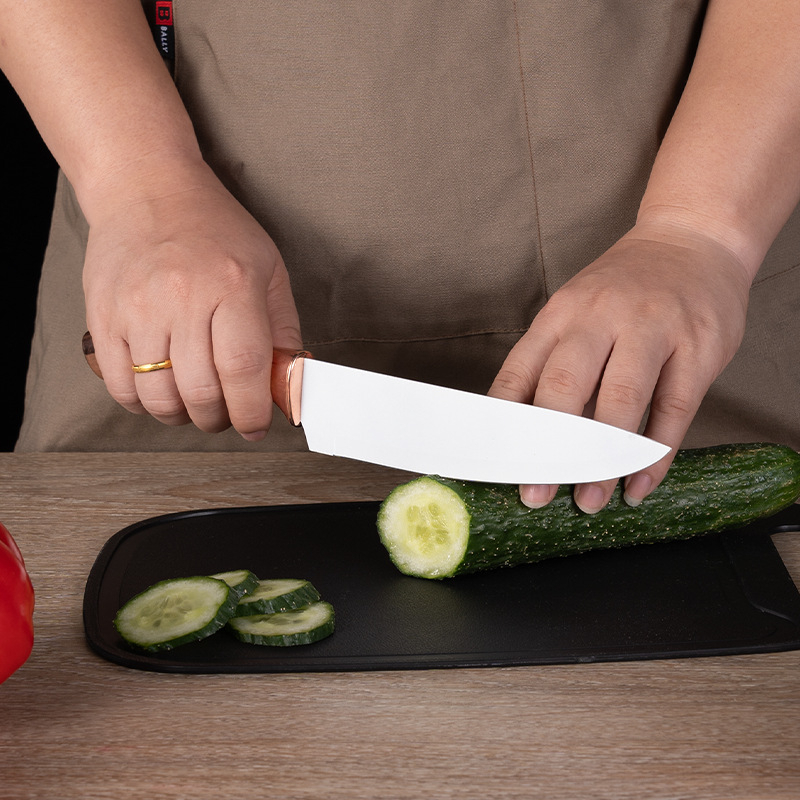 Set Cuchillos De Cocina 7 Piezas Con Bloque Diseño De Mármol - Imagen 12