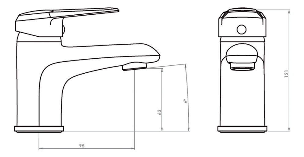 Monomando Llave Grifo Lavatorio Pádova Marca Stretto - Imagen 6