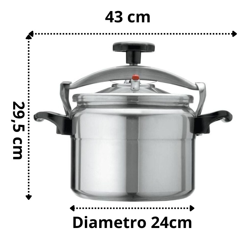 Olla A Presion De Aluminio 10 Lts Comprezzo Marca Fantuzzi - Imagen 9