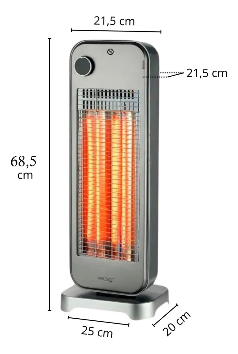 Estufa Calentador Fibra Carbono Con Sistema Oscilante 900w - Imagen 9
