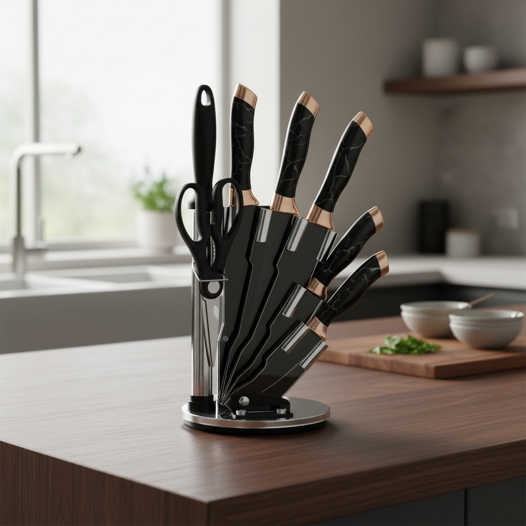 Set De Cuchillos Premium 8 Piezas Con Soporte Giratorio - Imagen 19