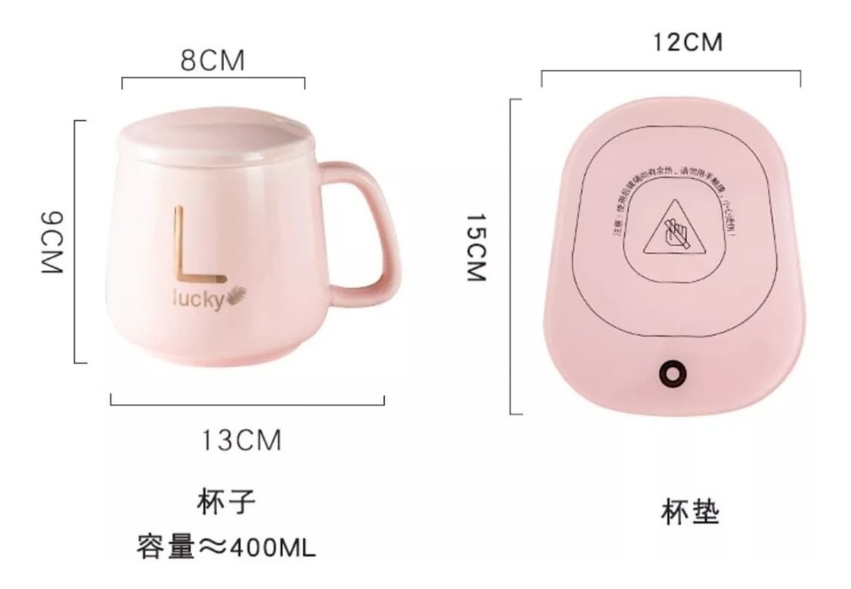 Taza Con Tapa Y Con Calentador Eléctrico Y Cuchara - Imagen 17