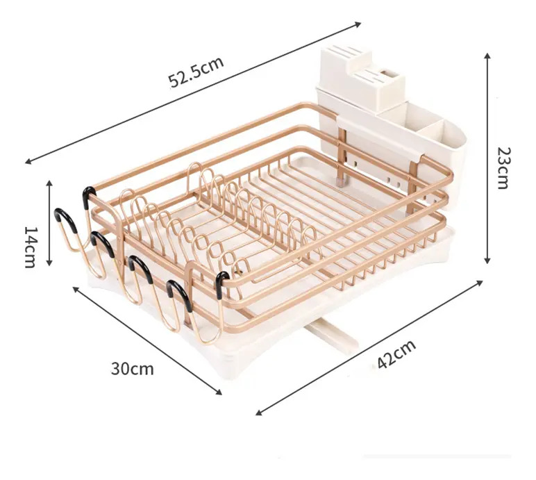 Secador De Platos Platera Moderna De Aluminio Inoxidable - Imagen 15