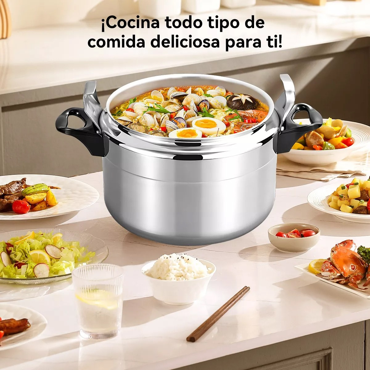 Olla A Presión Aluminio Comprezzo 6 Litros Fantuzzi - Imagen 3