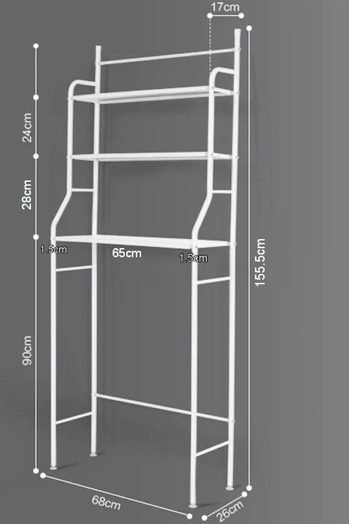 Estante Organizador De Baño Metal 3 Pisos Marca Mp - Imagen 5