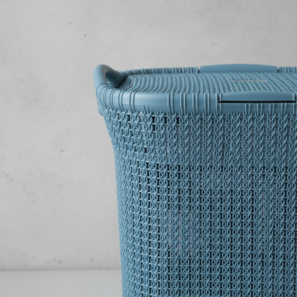 Moderno Cesto Canasto Para Ropa Khipu 40 Litros Con Tapa - Imagen 6