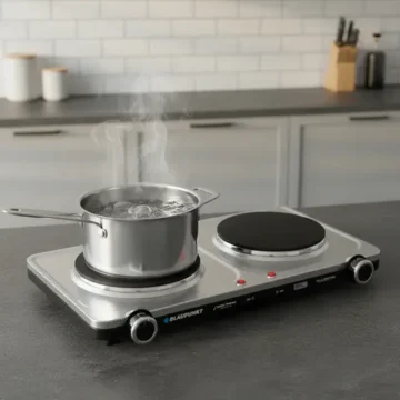 Cocinilla Encimera  Alimentación Eléctrica Blaupunkt 2200w Plateado