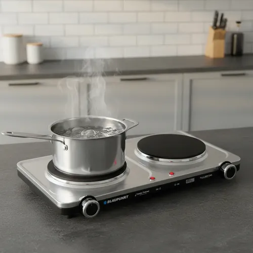 Cocinilla Encimera  Alimentación Eléctrica Blaupunkt 2200w Plateado
