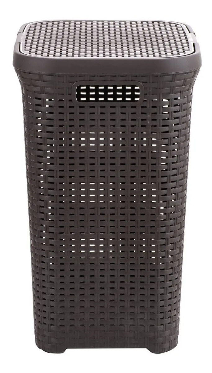 Cesto Canasto Para Ropa Ratan 60 Litros Con Tapa Reyplast - Imagen 3