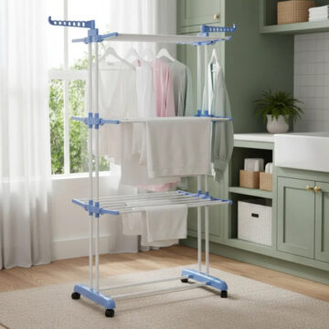 Tendedero De Ropa Plegable Tres Niveles