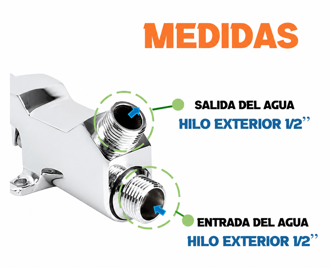 Válvula Pedal HE-HE 1/2" Marca Taumm - Imagen 4