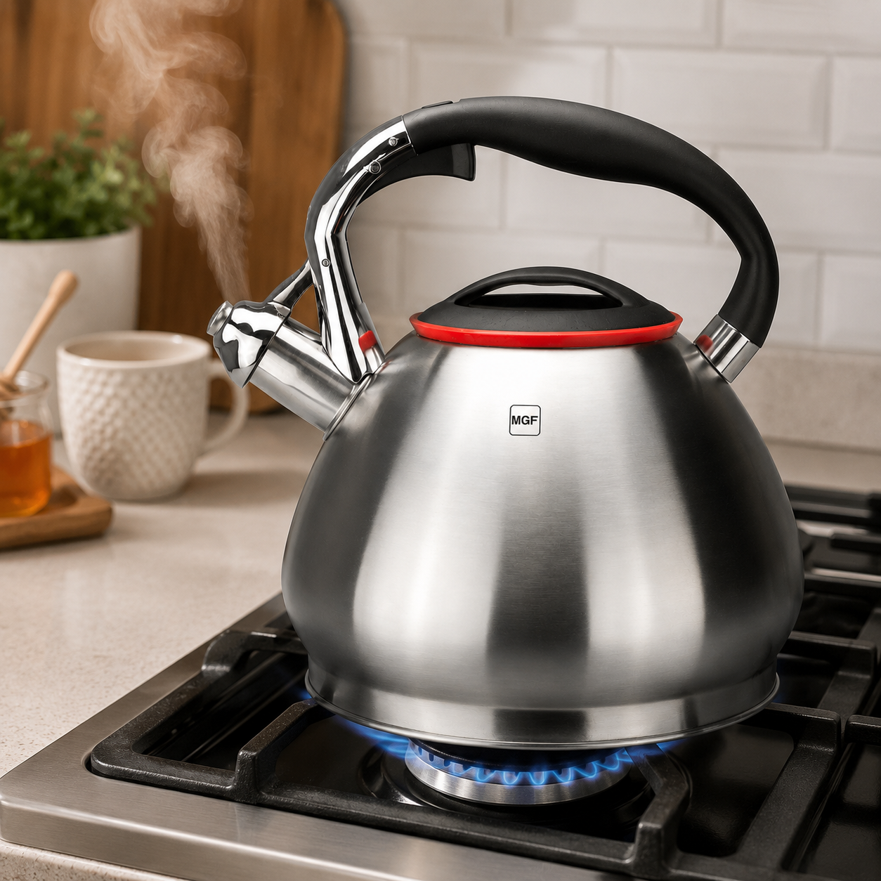 Tetera Acero Inoxidable 3.4 Litros Modelo Nova Marca Magefesa - Imagen 5