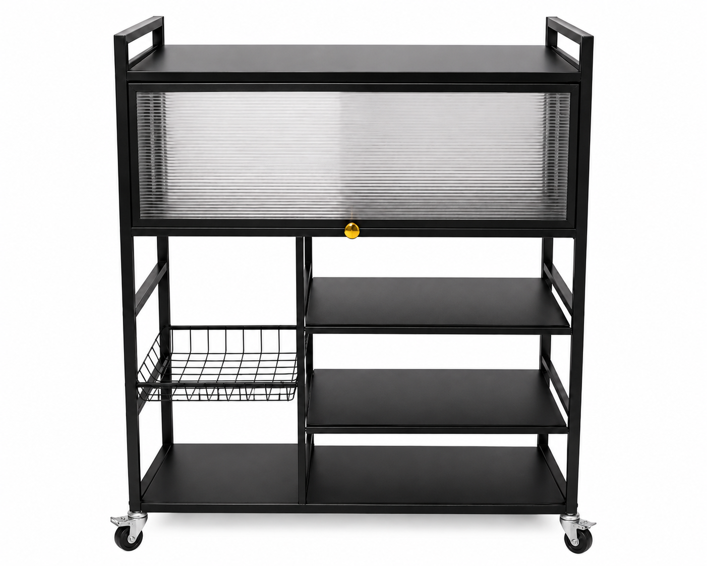 Estante Organizador Multiuso de Cocina con Gabinete y Ruedas
