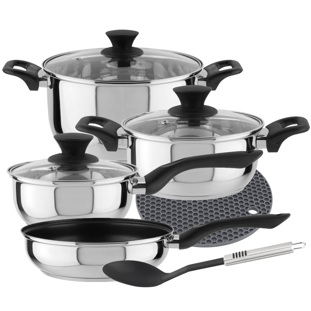 Bateria De Cocina Con Accesorios 7 Piezas Modelo Bali Marca Marmicoc
