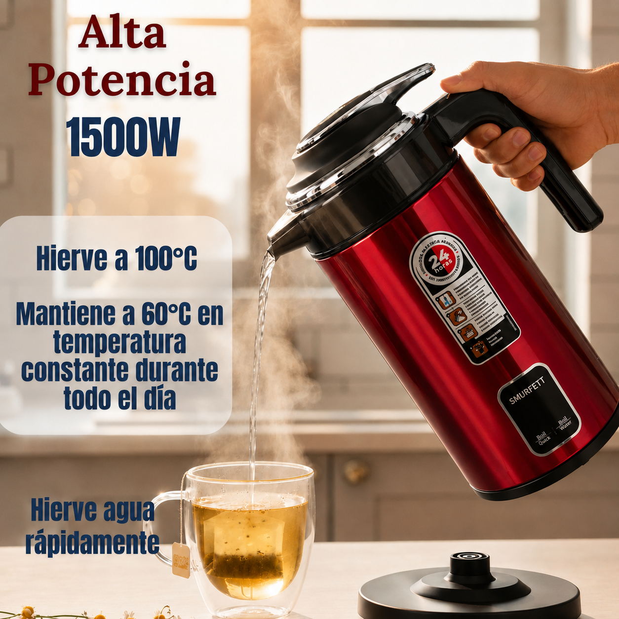 Termo Hervidor Electrico 2.3 Litros 1500W