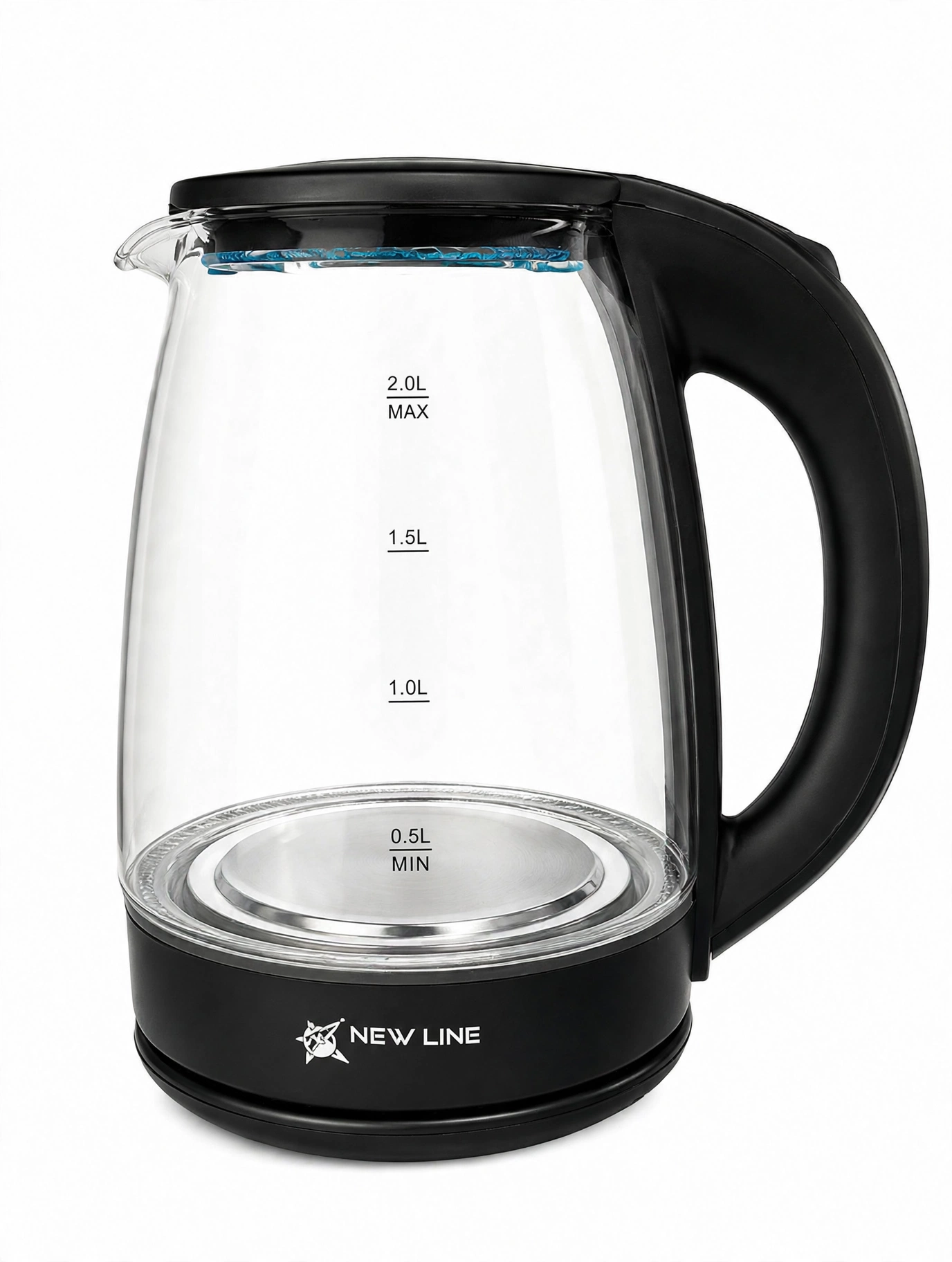 Hervidor Electrico de vidrio Capacidad de 2 litros 1500w New line - Imagen 3