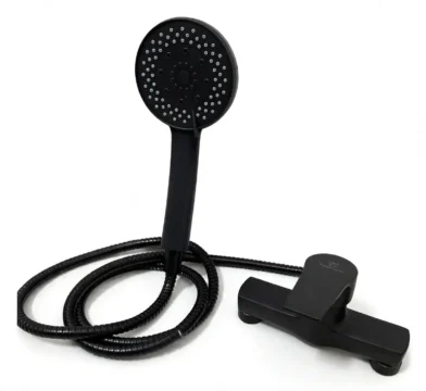 Monomando Llave Grifo Para Ducha Modelo Notte Marca Taumm Color Negro