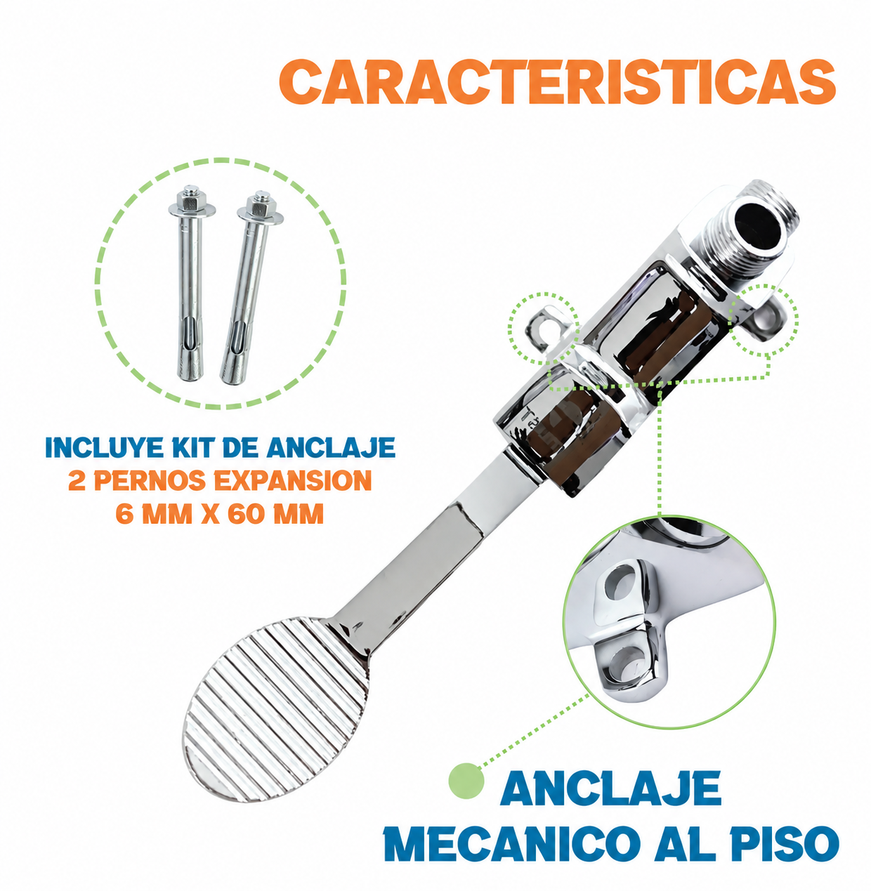 Válvula Pedal HE-HE 1/2" Marca Taumm - Imagen 5