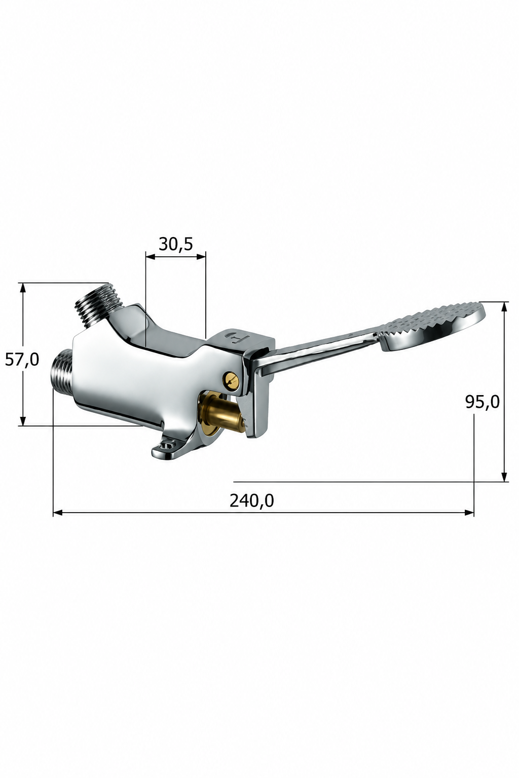 Válvula Pedal HE-HE 1/2" Marca Taumm - Imagen 8