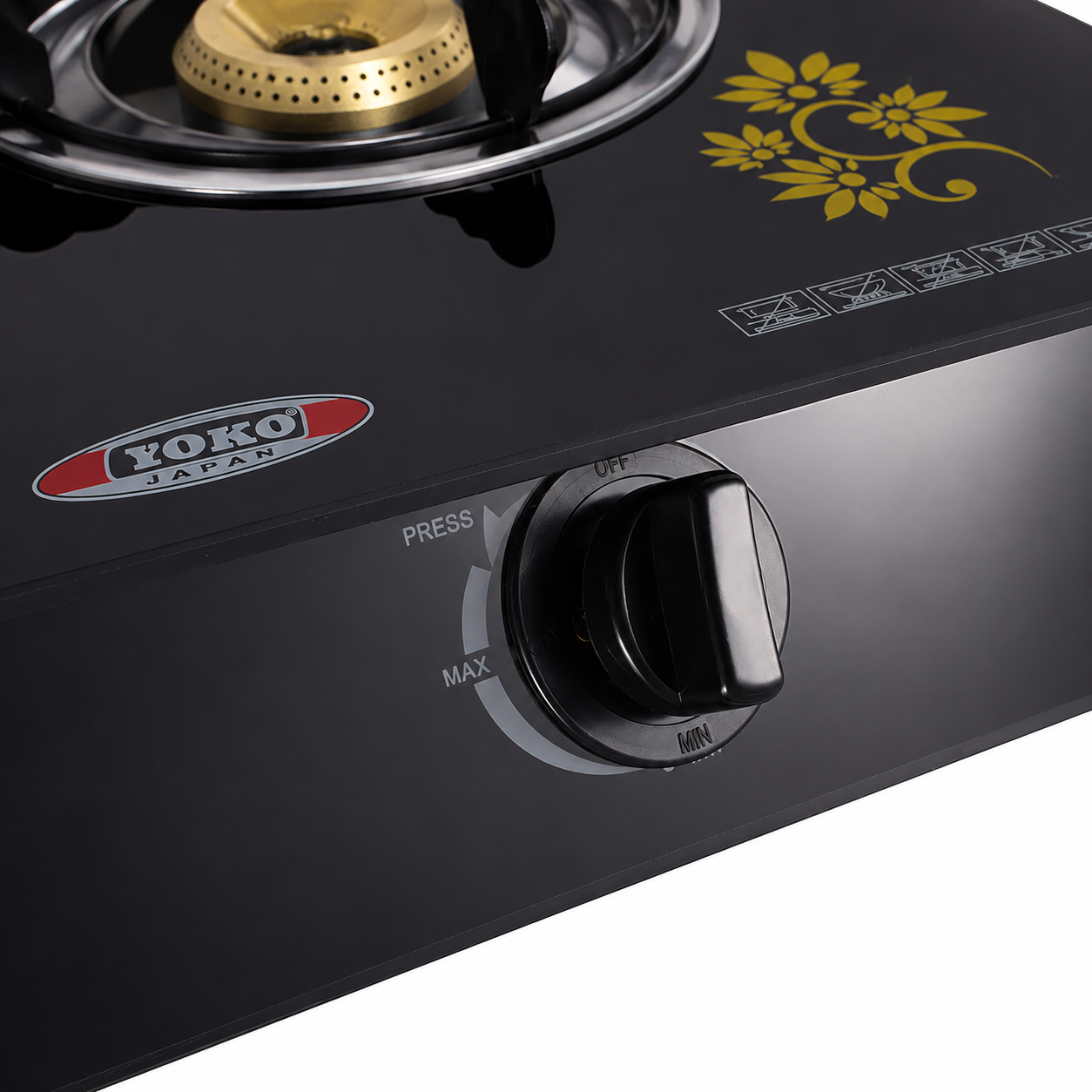 Cocina A Gas De 1 Plato Vidrio Templado Marca New Line - Imagen 5