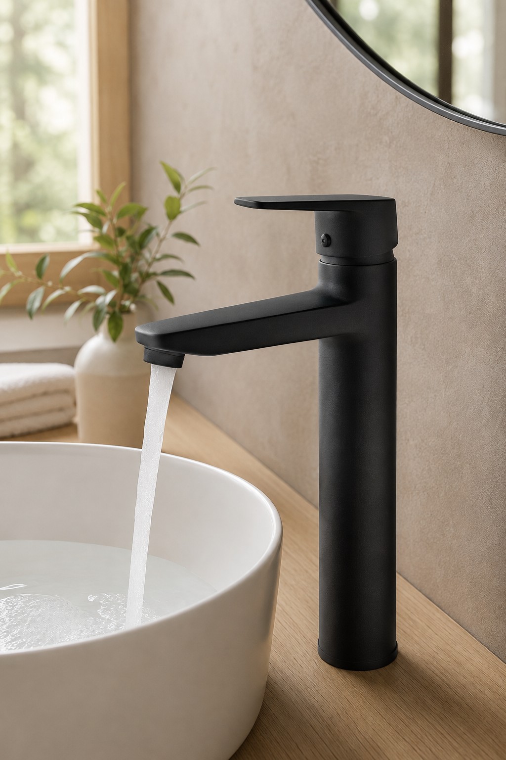 Monomando Llave Grifo Alto Para Lavatorio Modelo Notte Marca Taumm - Imagen 3