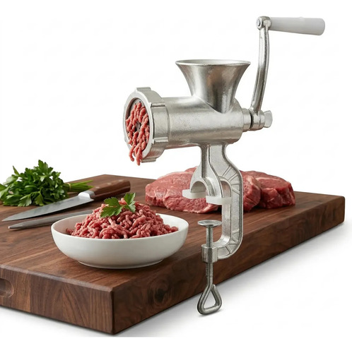 Moledora Picadora Manual de Carne Con Manilla y Prensa