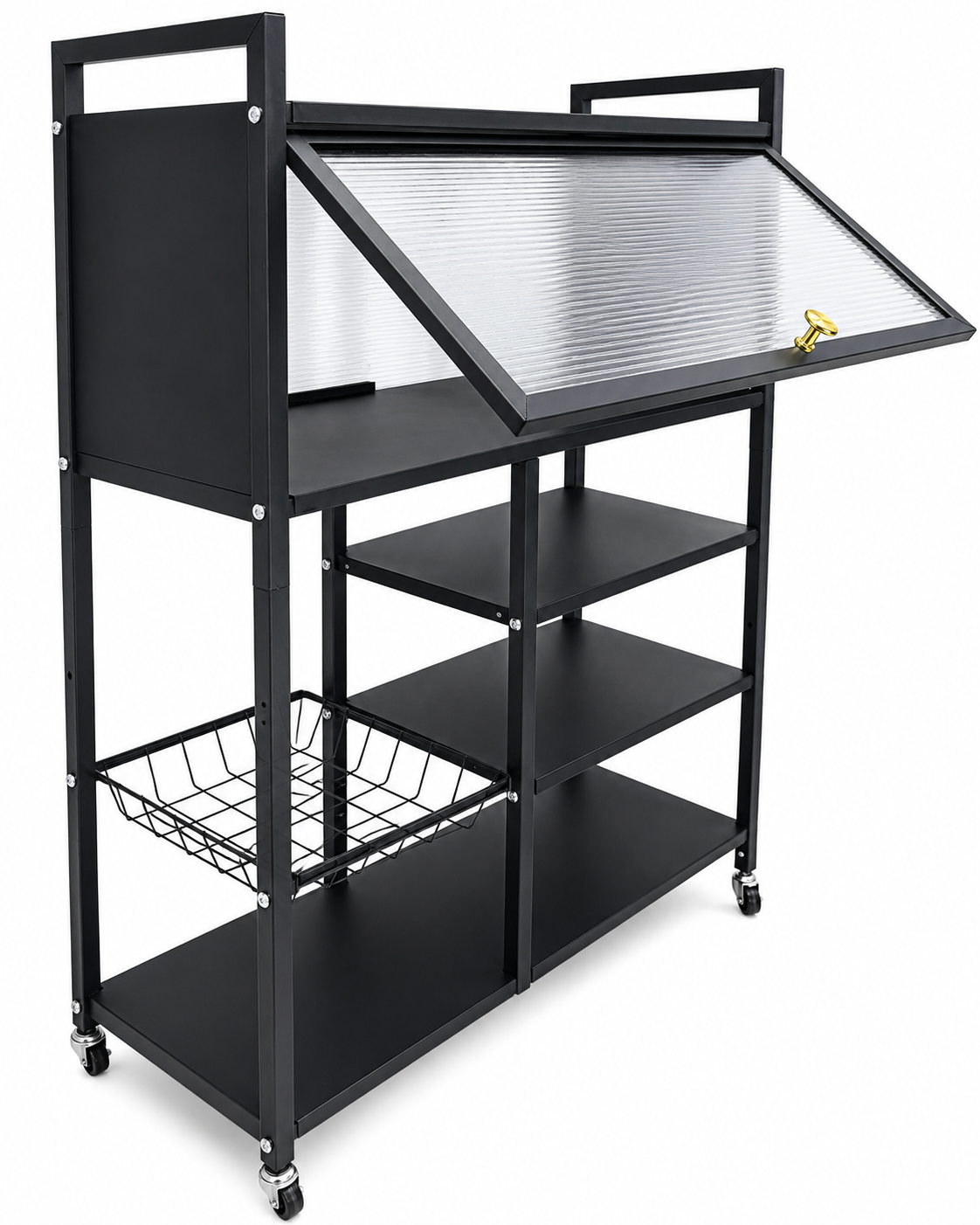 Estante Organizador Multiuso de Cocina con Gabinete y Ruedas - Imagen 8