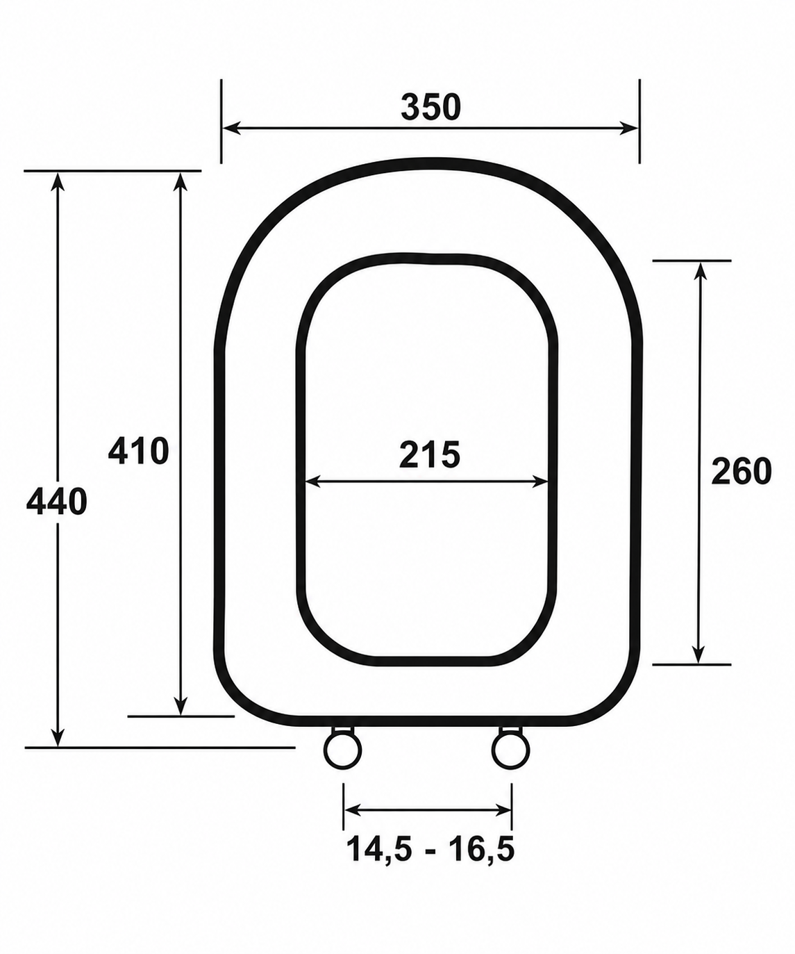 Asiento Tapa WC Elongado De Madera Con bisagras Metalica y Cierre Sueve Modelo Hamburg Marca Taumm - Imagen 8