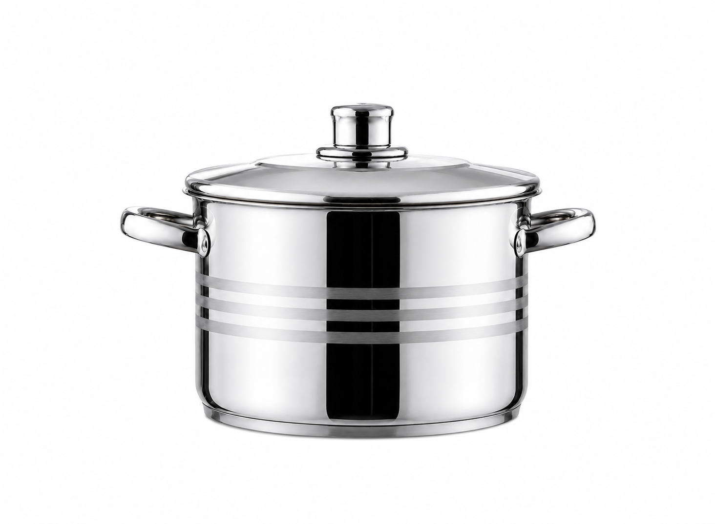 Cacerola Acero Inoxidable 20 Cm 3,3 Litros 0.6 MM Modelo Oslo Marca Vitta - Imagen 4