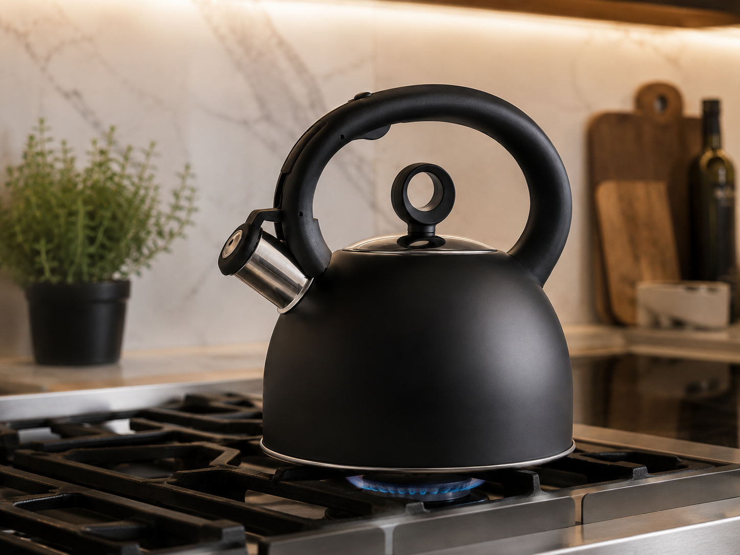 Tetera 2,5 Litros Acero Inox Modelo Dark Marca Vitta - Imagen 6