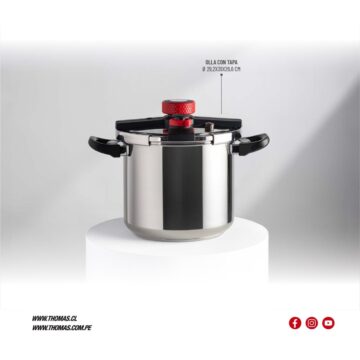 Olla a Presión Thomas TH-MOP10I 10 Litros Acero Inoxidable Triple Seguridad Inducción