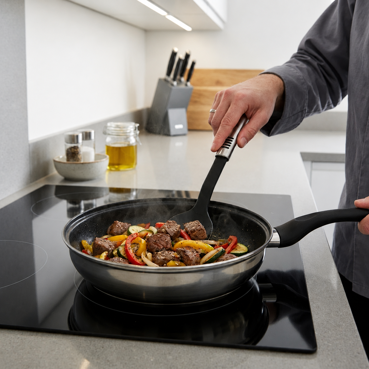 Bateria De Cocina Con Accesorios 7 Piezas Modelo Bali Marca Marmicoc - Imagen 6
