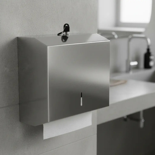 Dispensador De Toalla Interfoliada Acero Inoxidable C/llaves