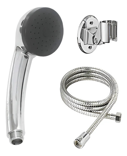 Juego de ducha móvil de 1 Funcion con flexible 1.5 mt y soporte móvil Marca Stretto