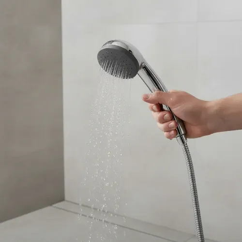 Juego de ducha móvil de 1 Funcion con flexible 1.5 mt y soporte móvil Marca Stretto - Imagen 3