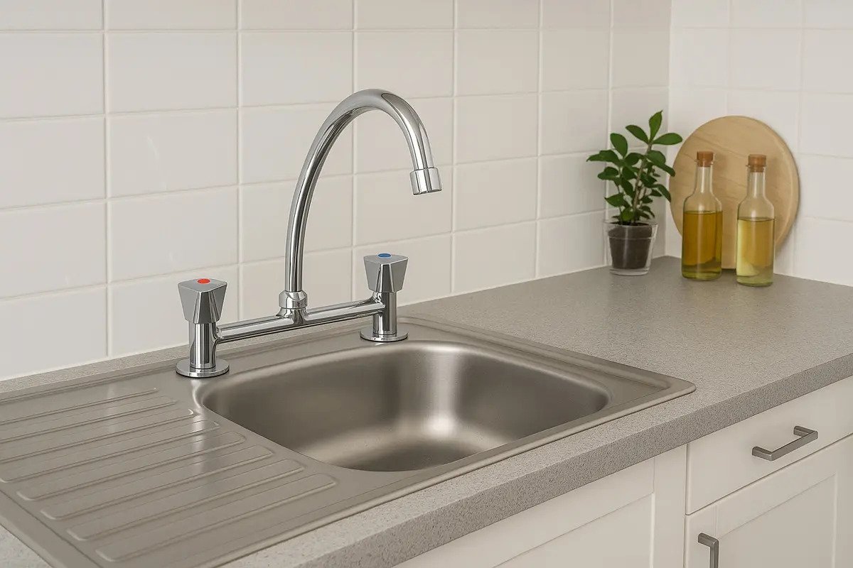 Combinación Lavaplatos 8" Miami Cromo