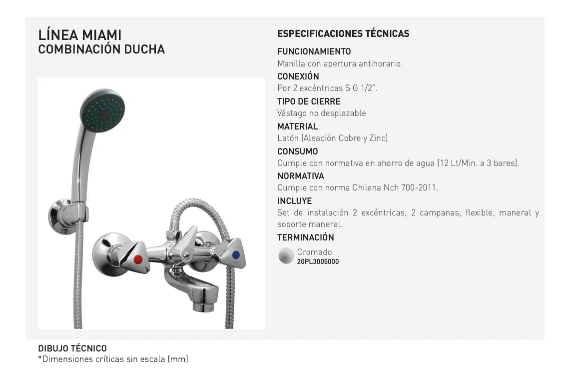 Combinacion Tina Ducha Miami Pmb - Imagen 2