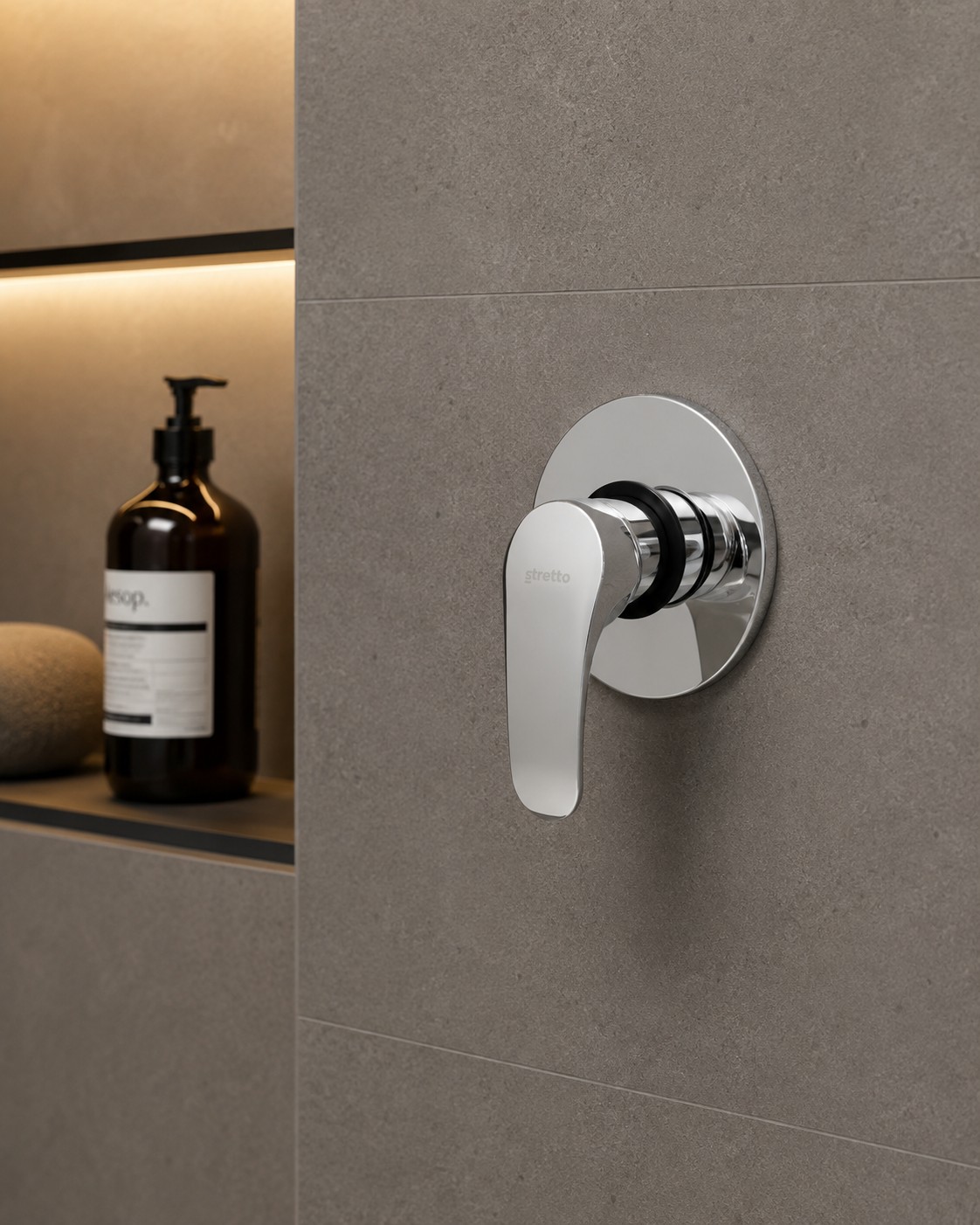 Monomando Llave Grifo Para Ducha Empotrado Modelo New Standard Marca Stretto