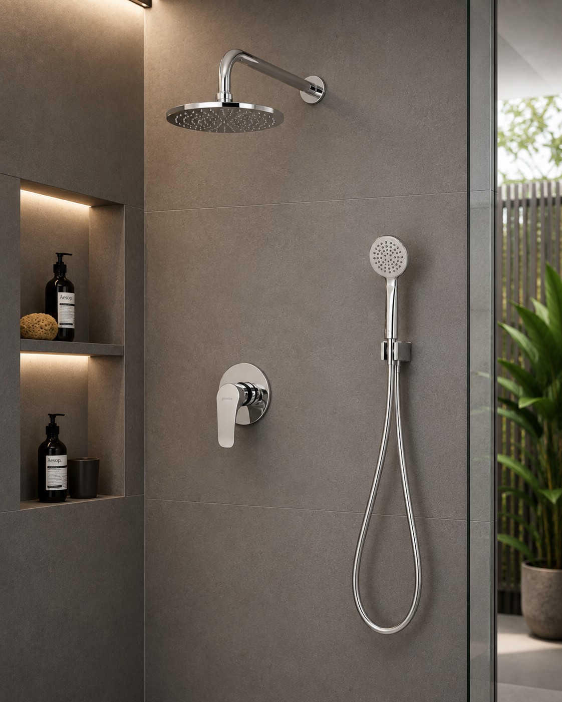 Monomando Llave Grifo Para Ducha Empotrado Modelo New Standard Marca Stretto - Imagen 3