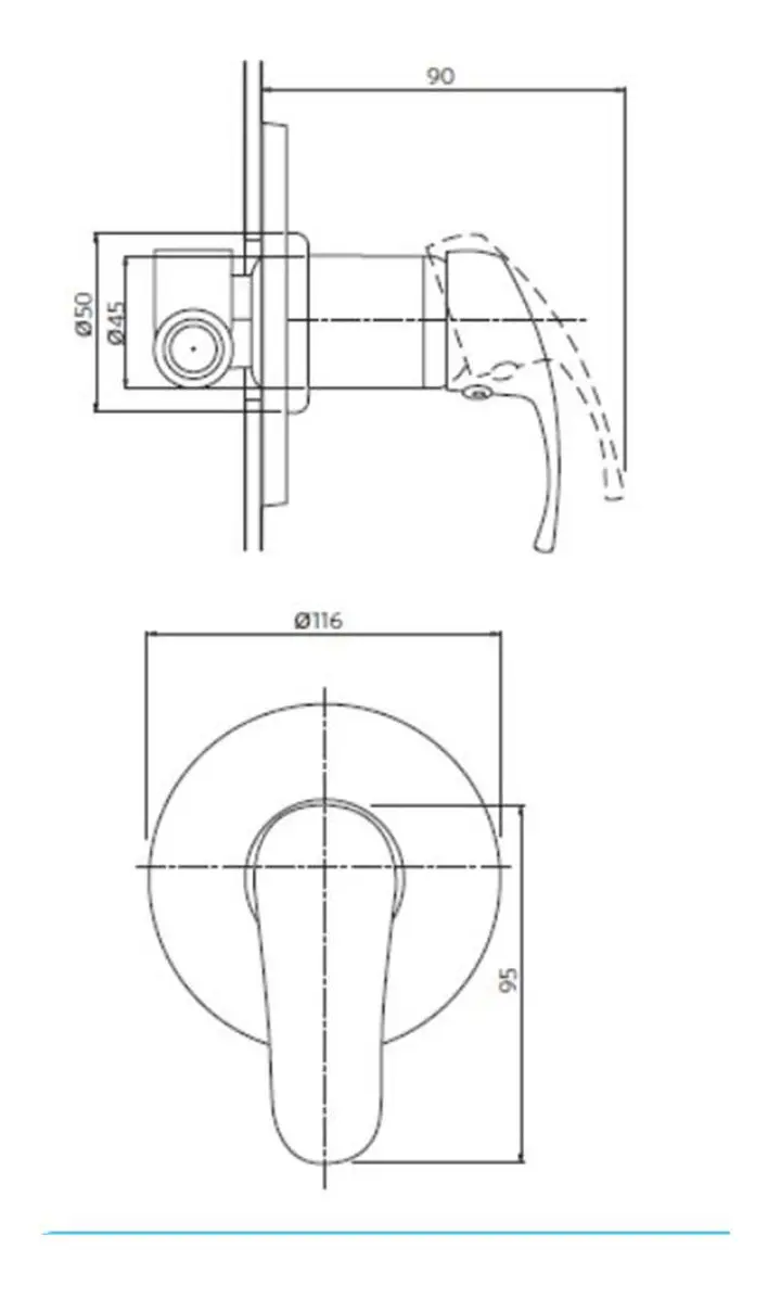 Monomando Llave Grifo Para Ducha Empotrado Modelo New Standard Marca Stretto - Imagen 5