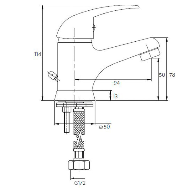 Monomando Llave Grifo Para Lavatorio Modelo Verena Marca Stretto - Imagen 7