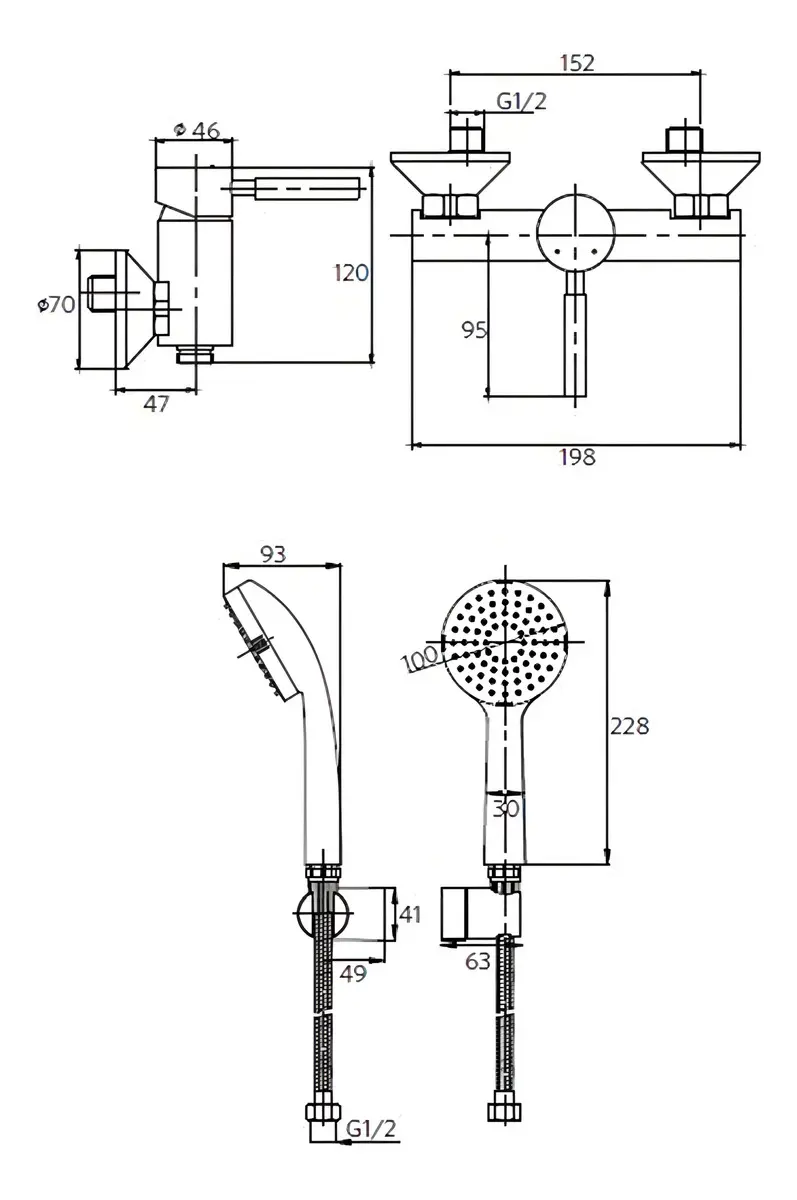 Monomando Llave Grifo Para Ducha Modelo OZ Marca Stretto - Imagen 7