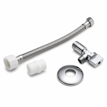 Llave Angular 1/2 Y Flexible Technoflex 1/2x15/16 De 35cm Stretto