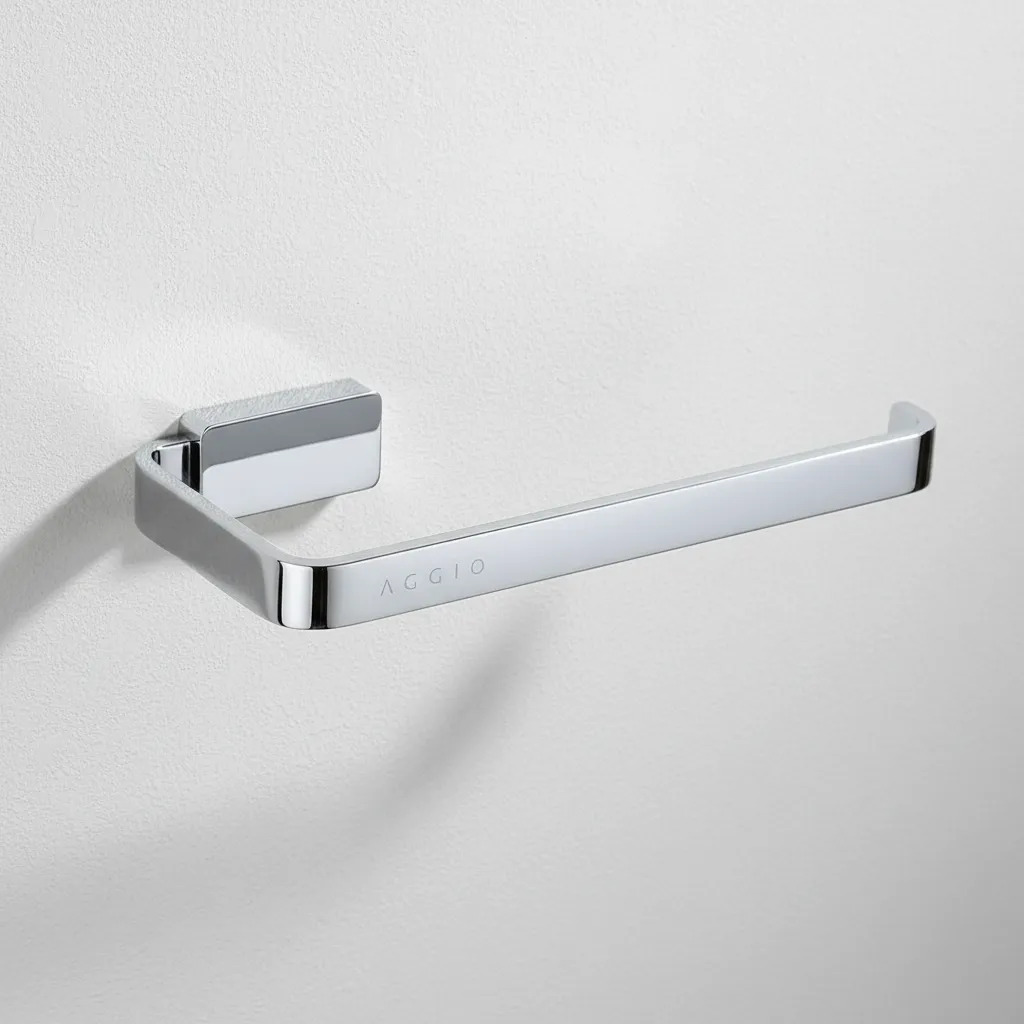Toallero Colgador Porta Toalla Gancho Aggio Ottone Cromo