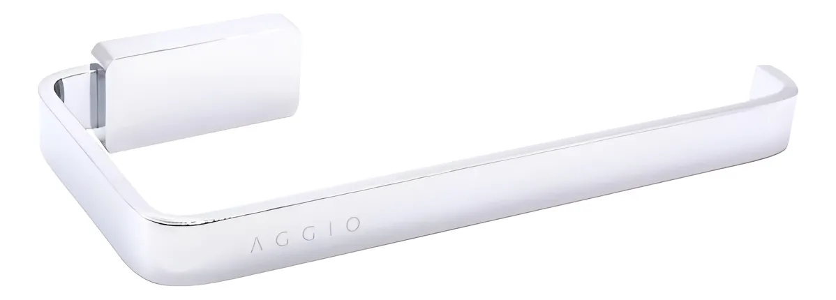 Toallero Colgador Porta Toalla Gancho Aggio Ottone Cromo - Imagen 4