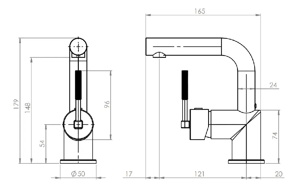 Monomando Llave Grifo Lavatorio Lavamanos Amalfi Stretto - Imagen 6