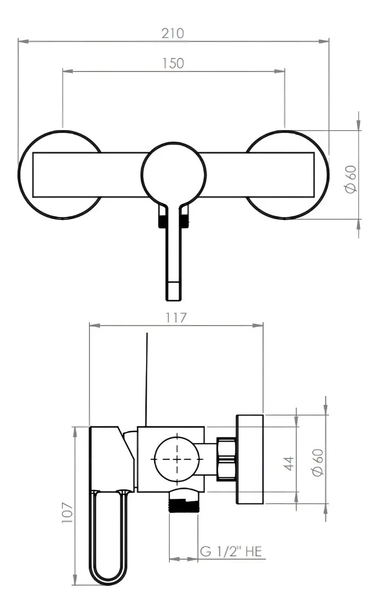 Monomando Llave Grifo De Ducha Modelo Rizzo Marca Stretto - Imagen 5