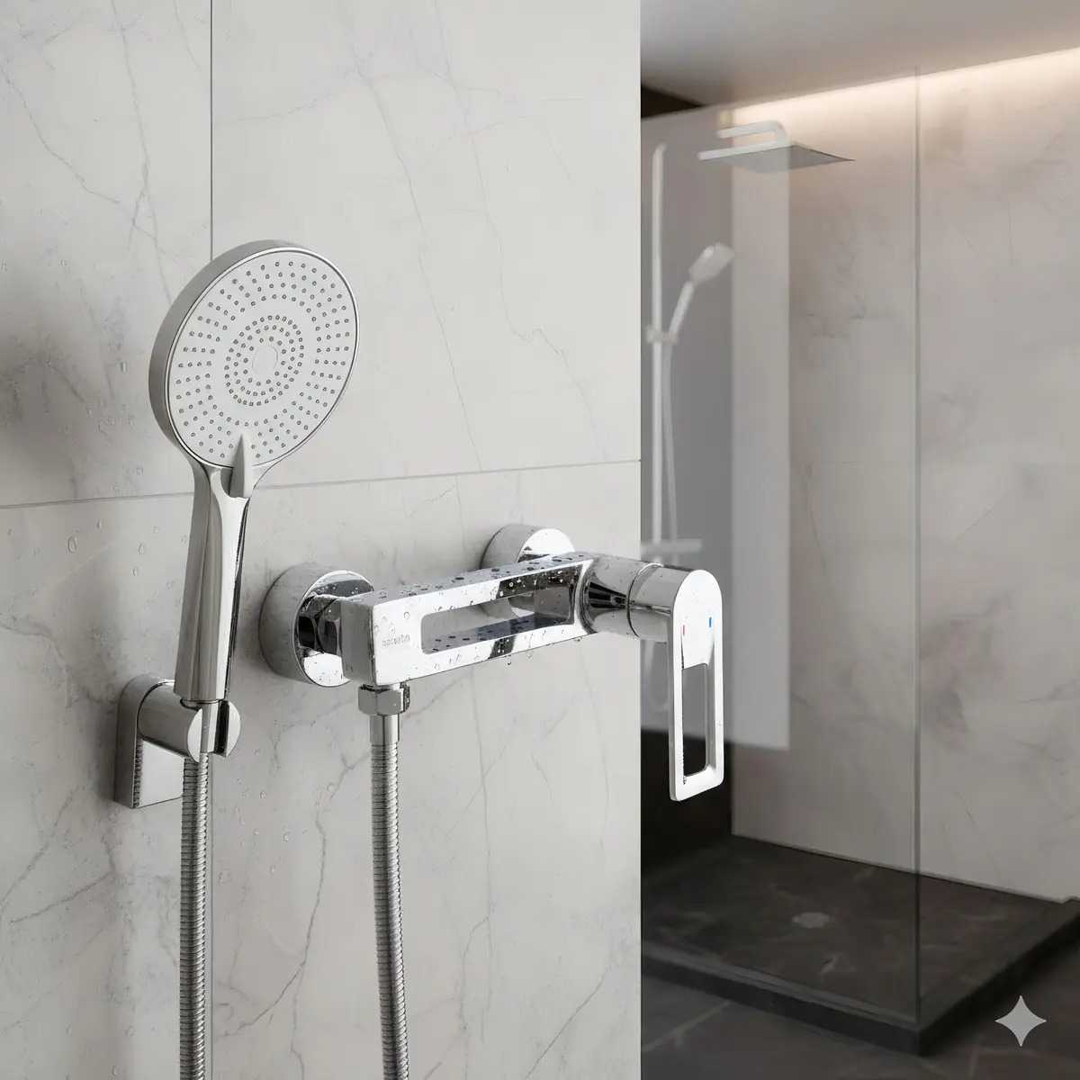 Monomando Llave Grifo Para Ducha Modelo Tarento Marca Stretto - Imagen 3