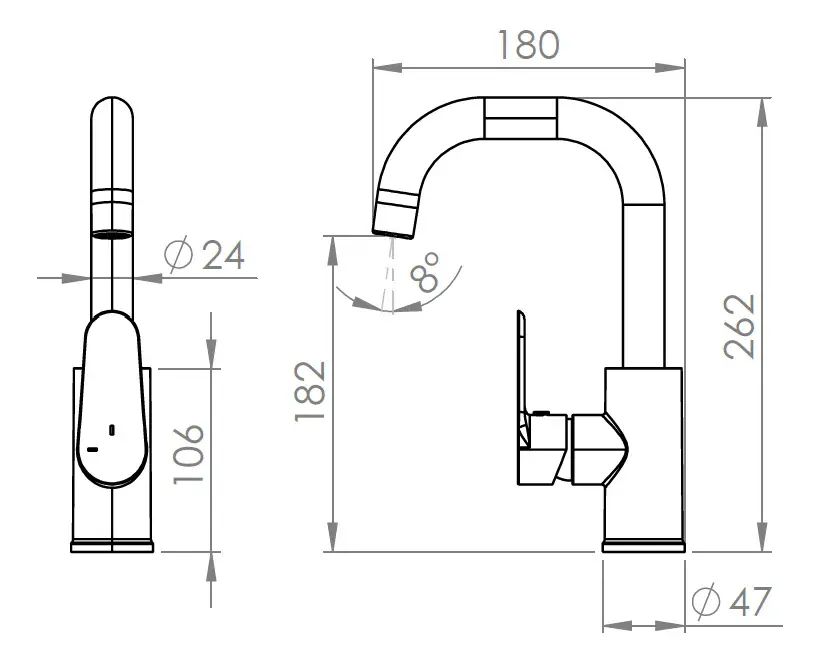Monomando Llave Grifo Lavamanos Valenza Marca Stretto - Imagen 5