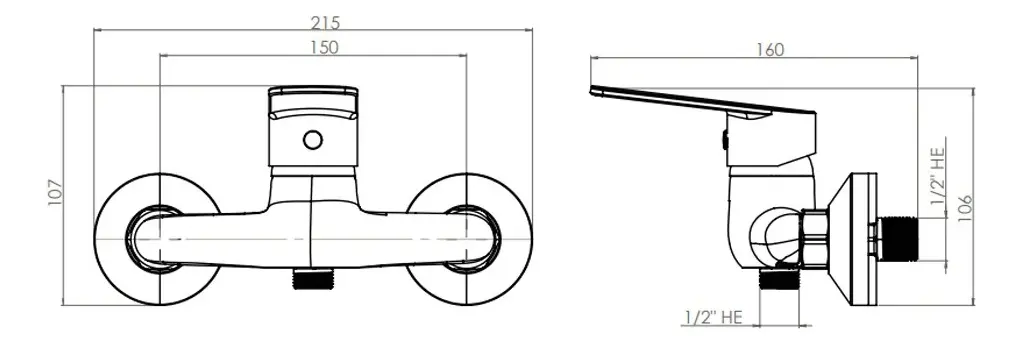 Llave Grifo Monomando De Ducha Queens Marca Pmb Cromo - Imagen 4